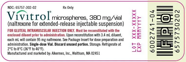 PACKAGE LABEL- PRINCIPAL DISPLAY PANEL-VIVITROL ®MICROSPHERES VIAL LABEL
