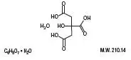 Citric Acid Monohydrate chemical structure