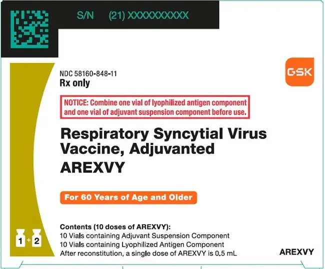 Arexvy 10 dose carton