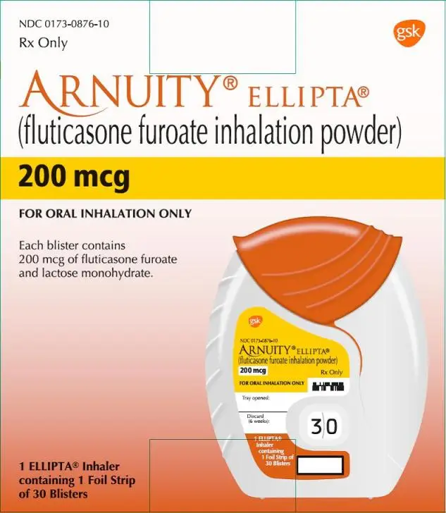 Arnuity Ellipta 200 mcg 30 count carton