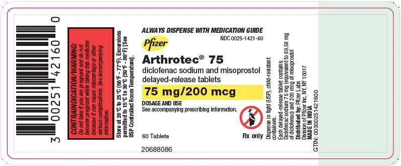 PRINCIPAL DISPLAY PANEL - 75 mg Tablet Bottle Label