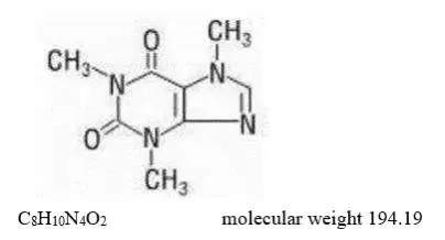 The following structural formula Caffeine (1,3,7-trimethylxanthine), a methylxanthine, is a central nervous system stimulant. 