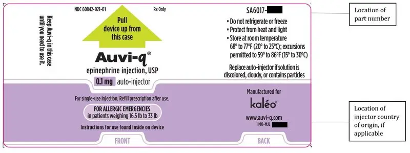 0.1 mg Outer Case Label