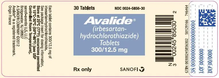 PRINCIPAL DISPLAY PANEL - 300/12.5 mg Tablet Bottle Label