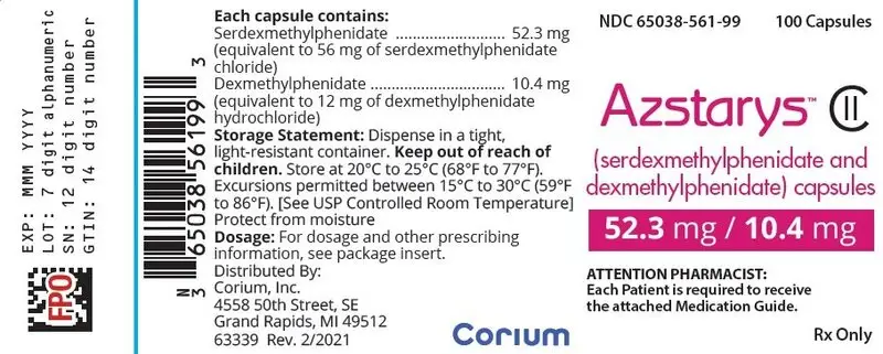 52 mg 100 count Bottle Label