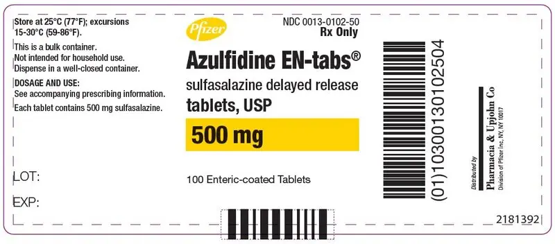 PRINCIPAL DISPLAY PANEL - 500 mg Tablet Bottle Label - NDC 0013-0102-50