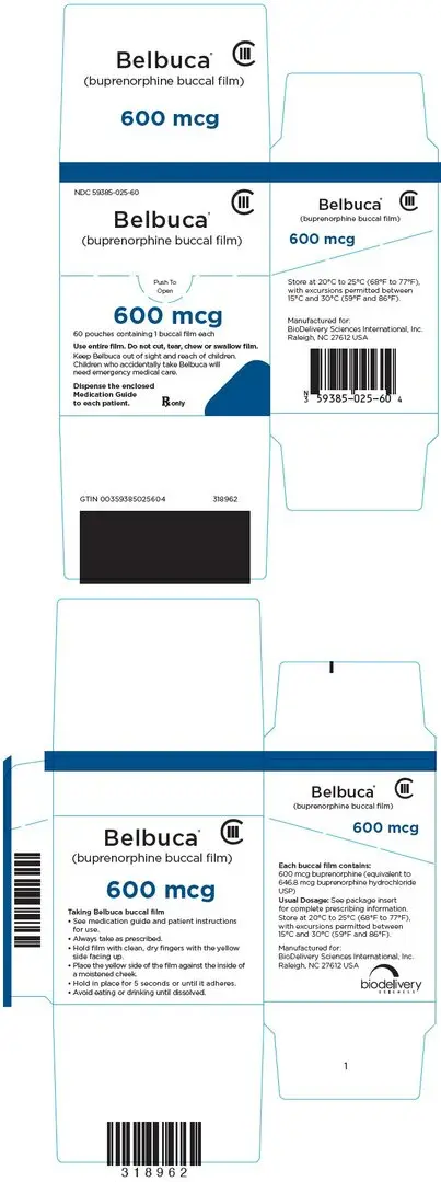 Principal Display Panel - 600 mcg Film Pouch Box