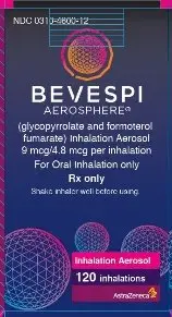 Bevespi 9 mcg/4.8 mcg per inhalation carton