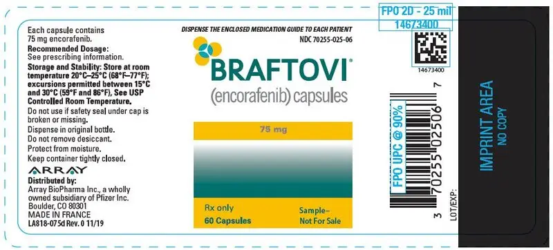 PRINCIPAL DISPLAY PANEL - 75 mg Capsule Bottle Label - 025-06