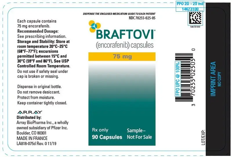 PRINCIPAL DISPLAY PANEL - 75 mg Capsule Bottle Label - 025-05