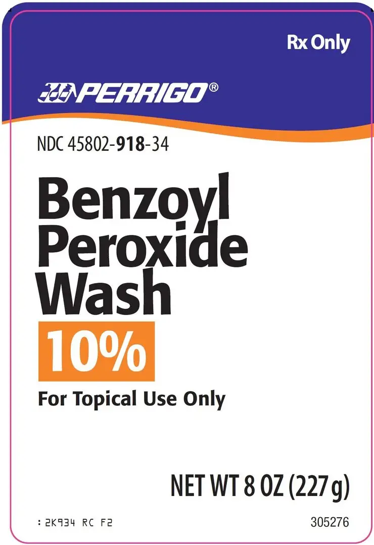 Benzoyl Peroxide Wash 10% Front Label