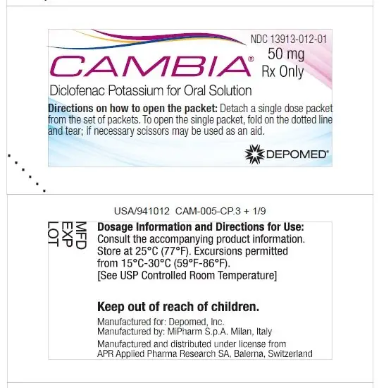 Cambia 50 mg Individual Packet