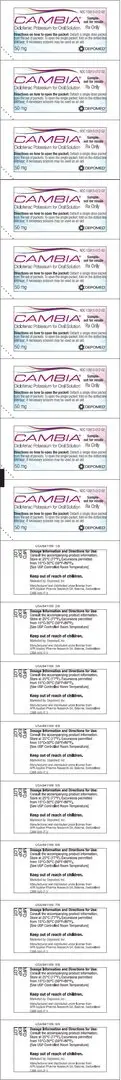 Cambia 50 mg rx only sachet (Sample - Not for Resale)