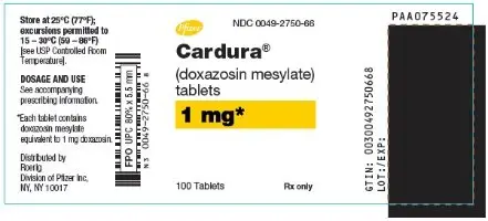 PRINCIPAL DISPLAY PANEL - 1 mg Tablet Bottle Label - 2750-66