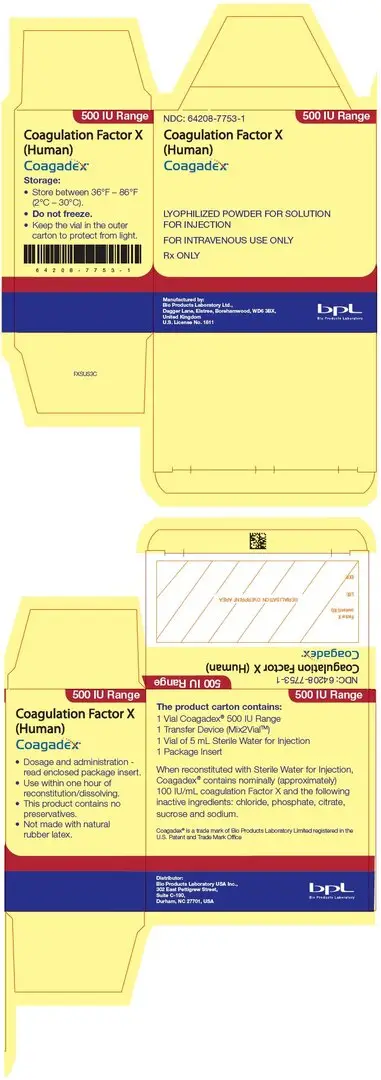 PRINCIPAL DISPLAY PANEL - 500 IU Kit Carton