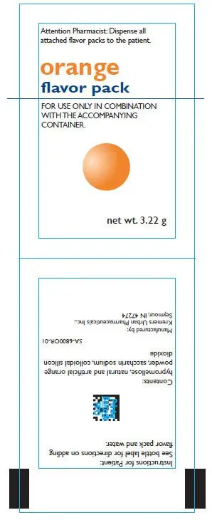 PRINCIPAL DISPLAY PANEL - 3.22 g Orange Flavor Pack Label