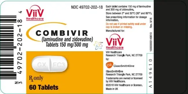 Combivir 60 count label