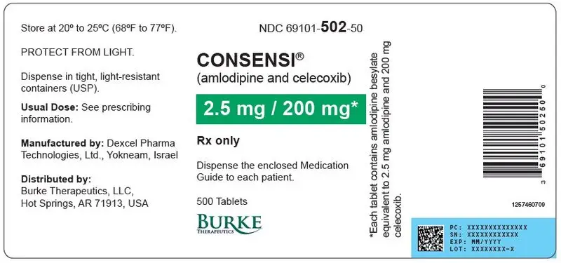 PRINCIPAL DISPLAY PANEL - 2.5 mg / 200 mg Tablet Bottle Label