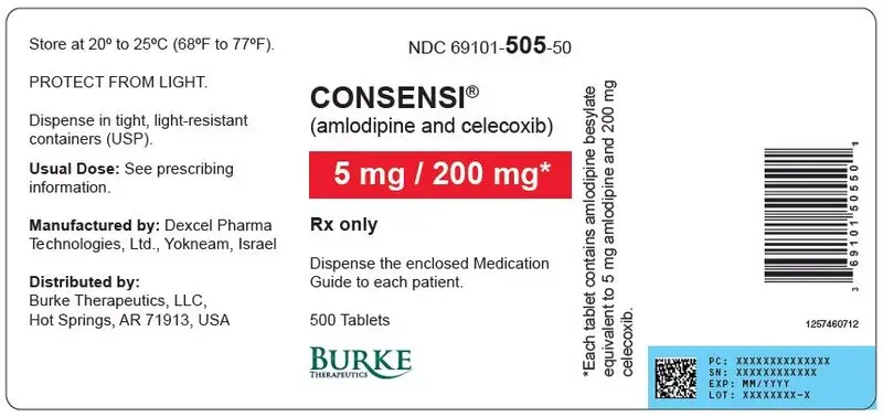 PRINCIPAL DISPLAY PANEL - 5 mg / 200 mg Tablet Bottle Label