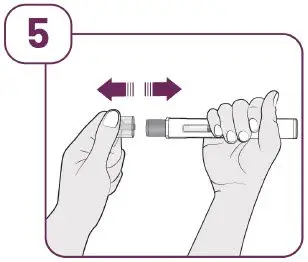 image of cap removal from YUSIMRY pen - AI instructions for use