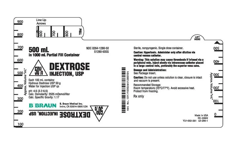 500 mL S1280-50SS Container Label