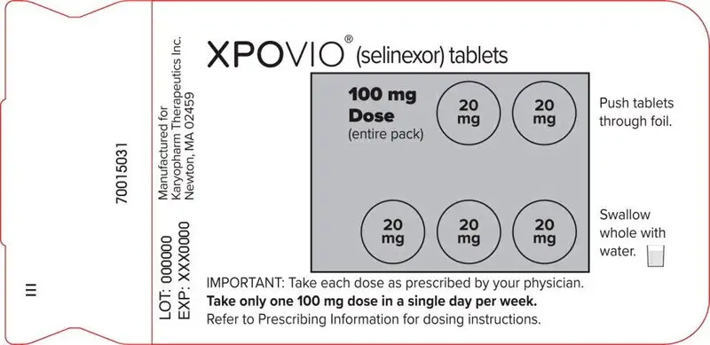 Principal Display Panel – 100 mg (Once Weekly) Blister Pack Label
