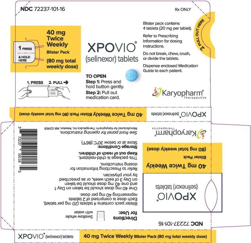 Principal Display Panel – 40 mg (Twice Weekly) Blister Sleeve Label
