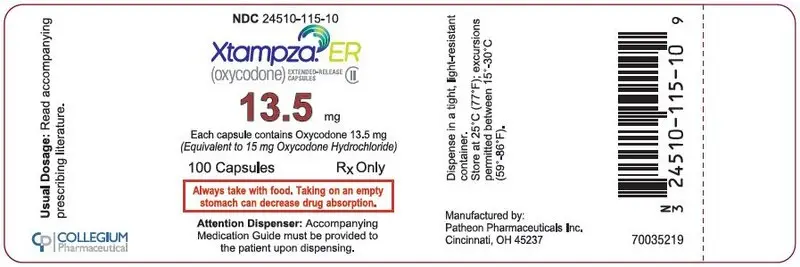 PRINCIPAL DISPLAY PANEL - 13.5 mg Capsule Bottle Label