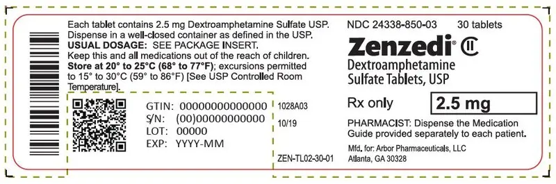 PRINCIPAL DISPLAY PANEL - 2.5 mg Tablet Bottle Label - 24338-850-03