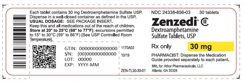 PRINCIPAL DISPLAY PANEL - 30 mg Tablet Bottle Label - 24338-856-03