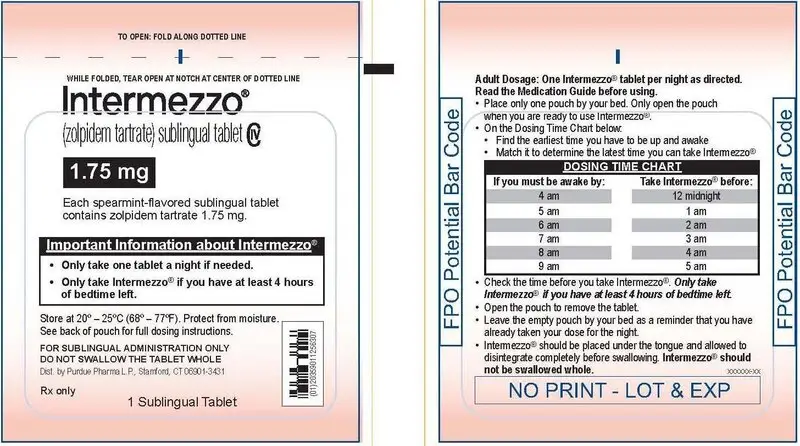 INTERMEZZO (zolpidem tartrate) sublingual tablets