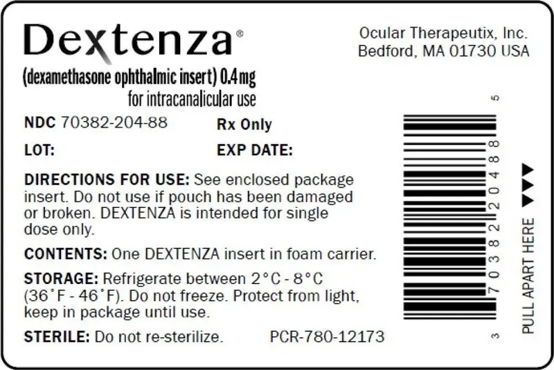 Principal Display Panel – Dextenza Pouch Label
