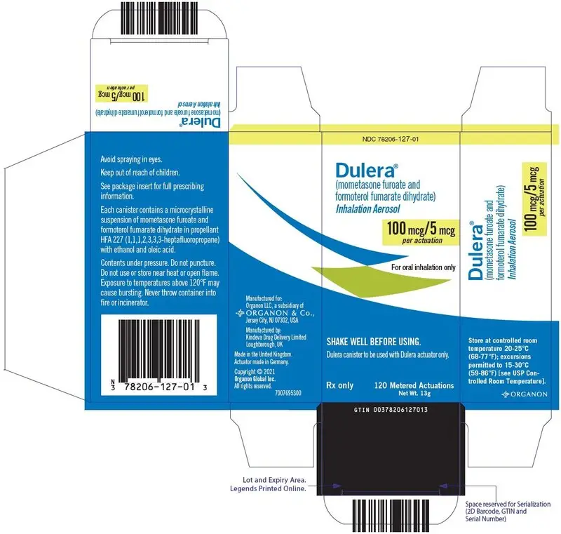 PRINCIPAL DISPLAY PANEL - 100 mcg/5 mcg Canister Carton