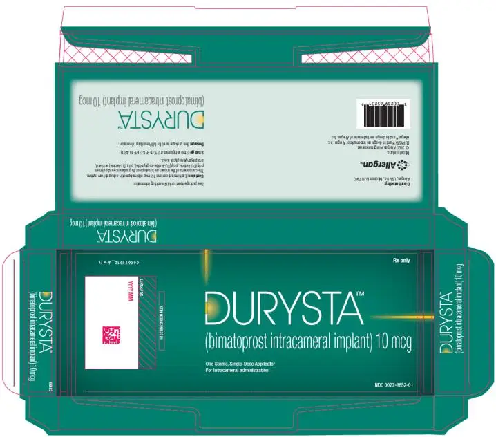 PRINCIPAL DISPLAY PANEL
DURYSTATM 
(bimatoprost intracameral implant) 10 mcg
