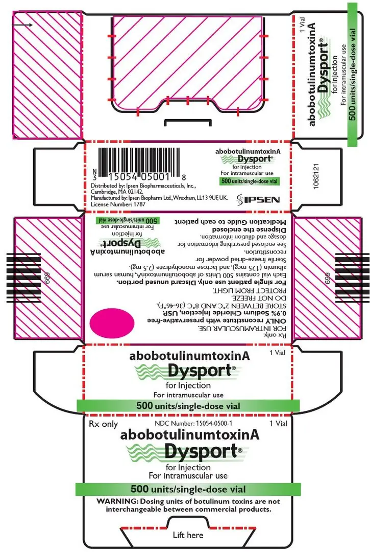 PRINCIPAL DISPLAY PANEL - 500 Units Vial Carton