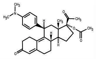 Ulipristal acetate structural formula