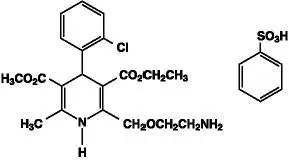 Amlodipine besylate structural formula