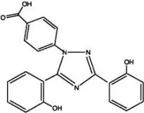 Deferasirox structural formula.