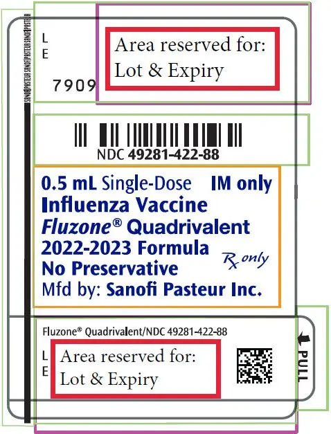 PRINCIPAL DISPLAY PANEL - 0.5 mL Syringe Label - 49281-422-88