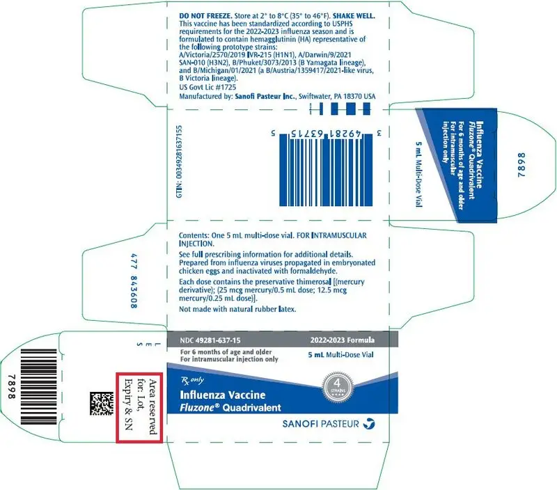 PRINCIPAL DISPLAY PANEL - 5 mL Vial Package - 49281-637-15