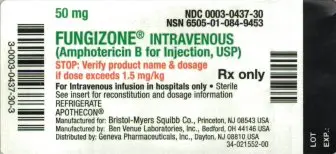 Fungizone Vial Label