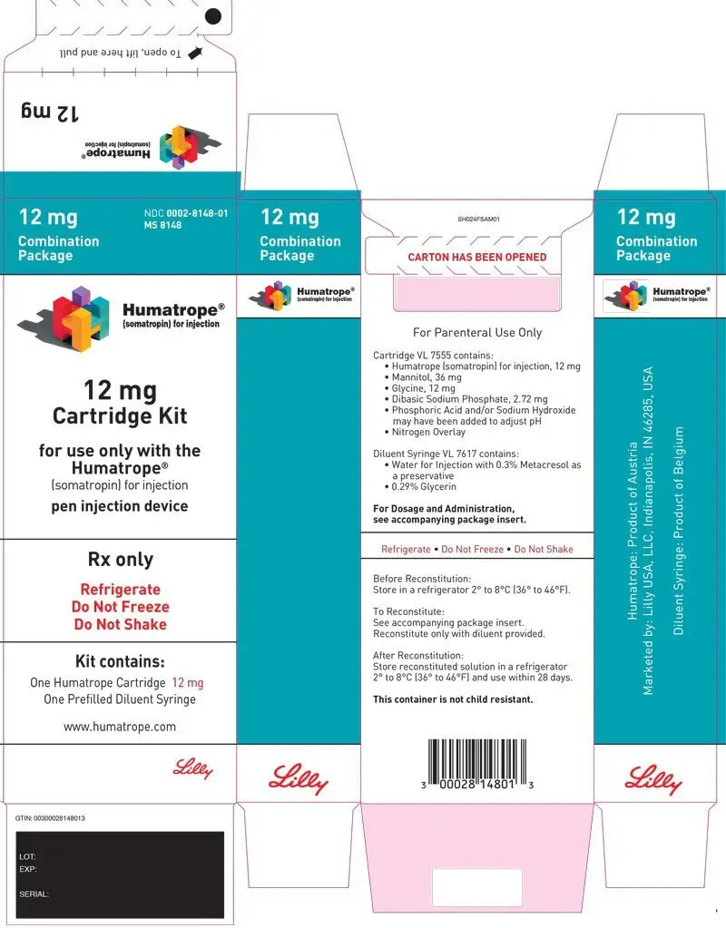 PACKAGE LABEL – Humatrope 12 mg Cartridge Kit
