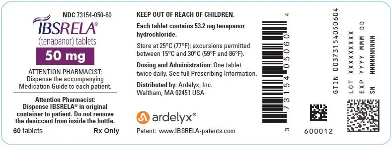 PRINCIPAL DISPLAY PANEL - 50 mg Tablet Bottle Label - 050-60