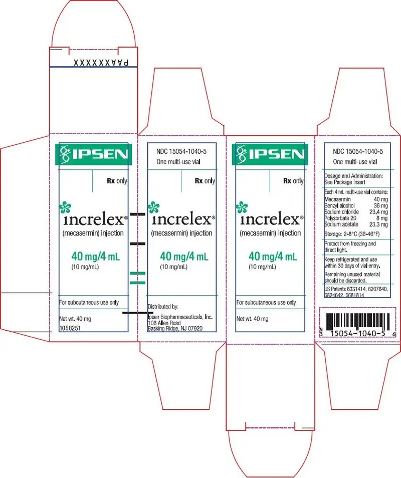 PRINCIPAL DISPLAY PANEL - 40 mg Vial Carton