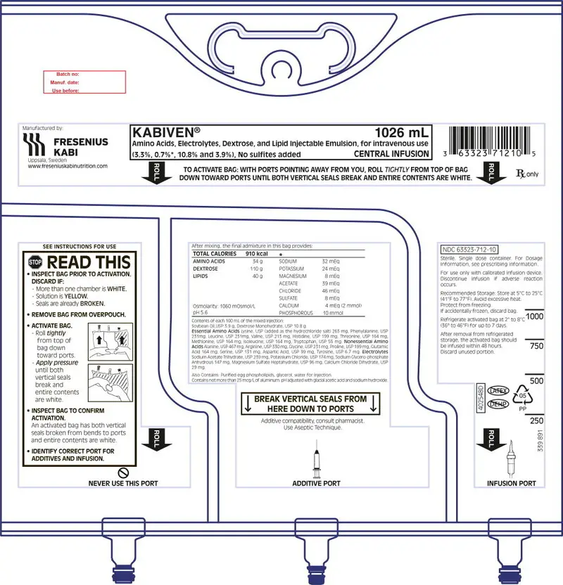 PACKAGE LABEL - PRINCIPAL DISPLAY PANEL - KABIVEN® 1026 mL Bag Label
