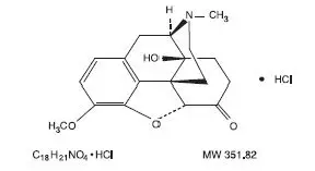 oxycodone hydrochloride chemical structure