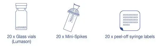 glass vial spike labels figure