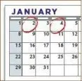 mark calendar