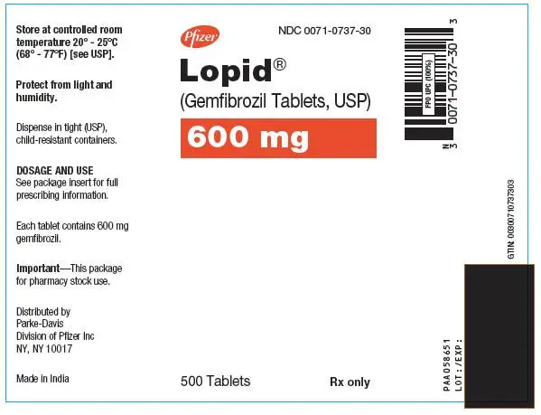 PRINCIPAL DISPLAY PANEL - 600 mg Tablet Bottle Label