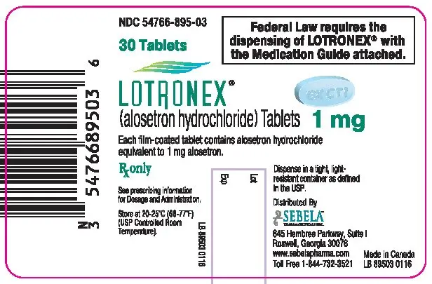 Principal Display Panel - Lotronex 1 mg Bottle Label
